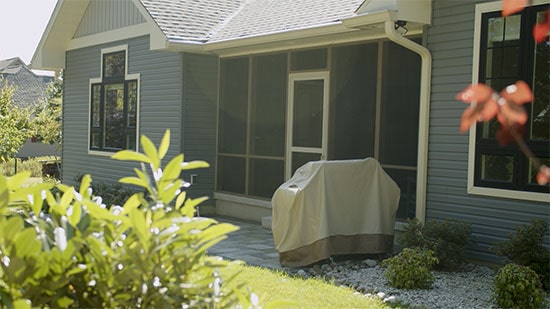 Custom Home Backyard